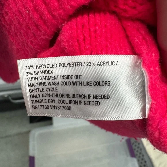 A New Day Women's Size M Pink Cable Knit Sweater - Picture 3 of 4